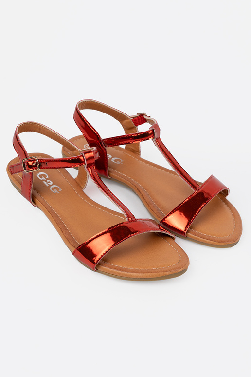 Sandales rouges pour femmes à semelle... Sandales rouges pour femmes à semelle...