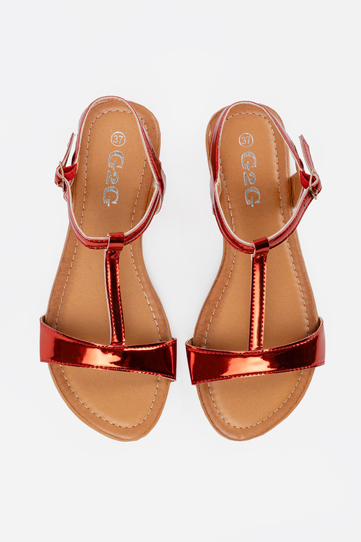 Sandales rouges pour femmes à semelle... Sandales rouges pour femmes à semelle...