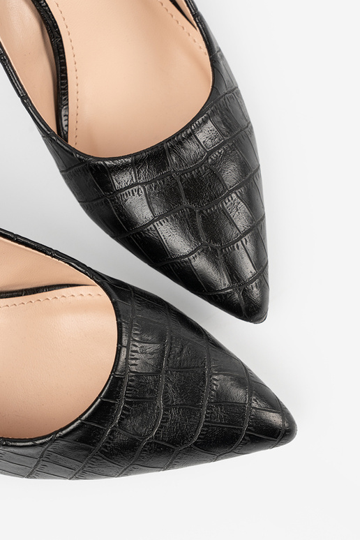 Escarpins classiques noirs avec motif Escarpins classiques noirs avec motif