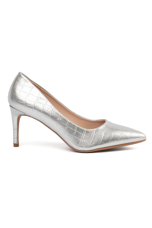 Klassische silberne Pumps Klassische silberne Pumps