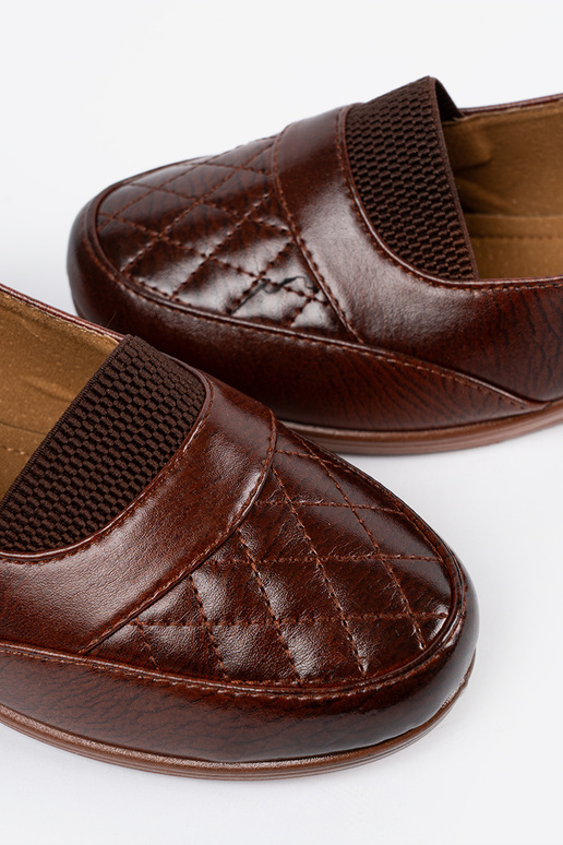 Bottines brunes classiques avec...