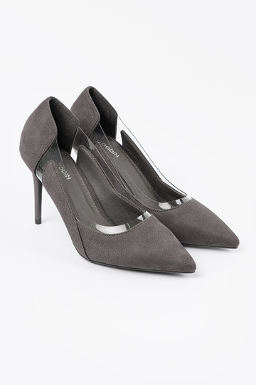 Graue Wildlederschuhe mit... 2