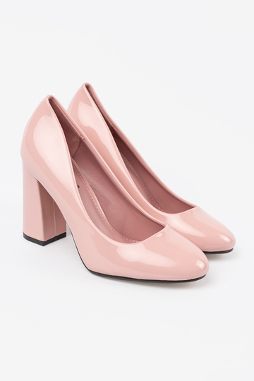 Rosa lackierte High Heels 2