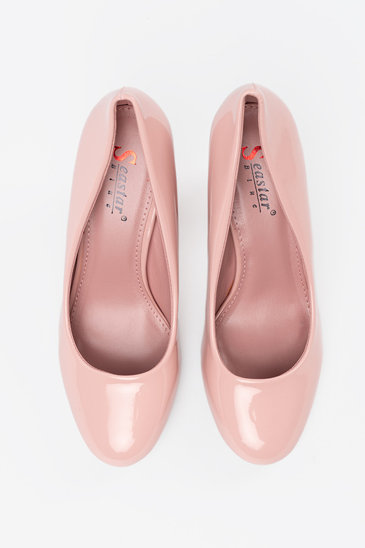 Chaussures à talons hauts roses laquées