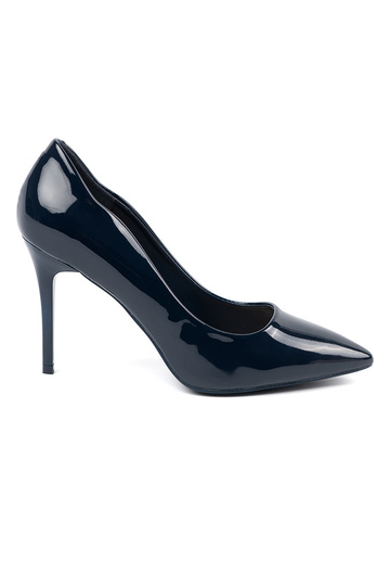 Escarpins vernis bleu foncé