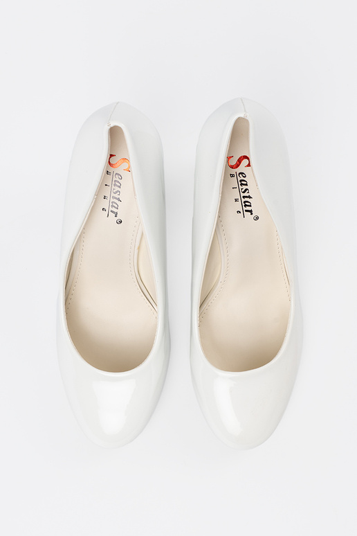Escarpins vernis blancs