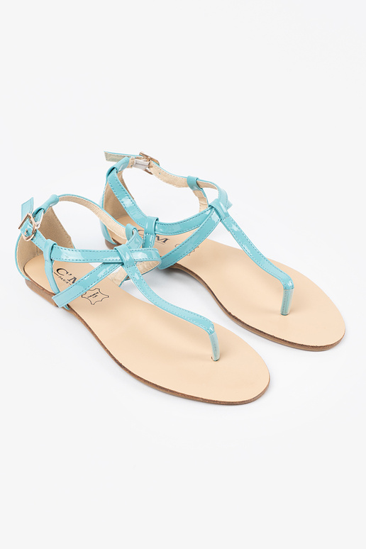 Blauwe dames Japanse stijl sandalen