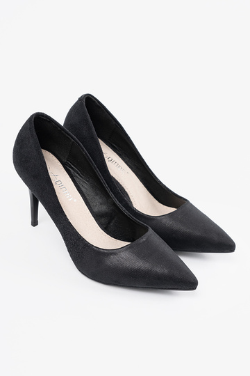 Schwarze Wildleder High Heels 2
