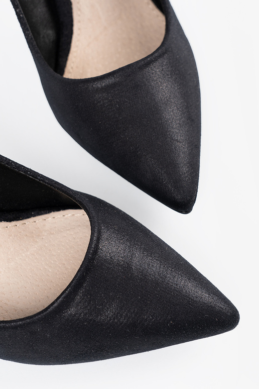 Escarpins en daim noirs