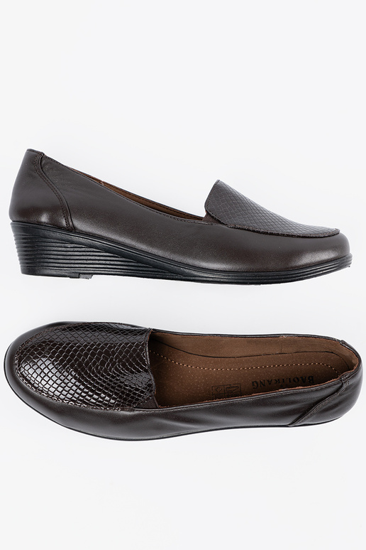 Bruine halfhoge schoenen met plateau