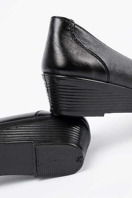 Damen Halbschuhe mit Ledertextur