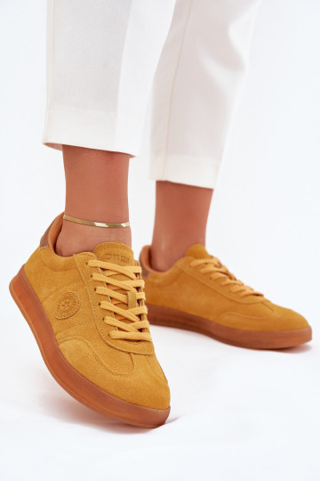 en daim Chaussures modèle baskets Féminin Big Star RR274846 HI-POLY SYSTEM couleur jaune