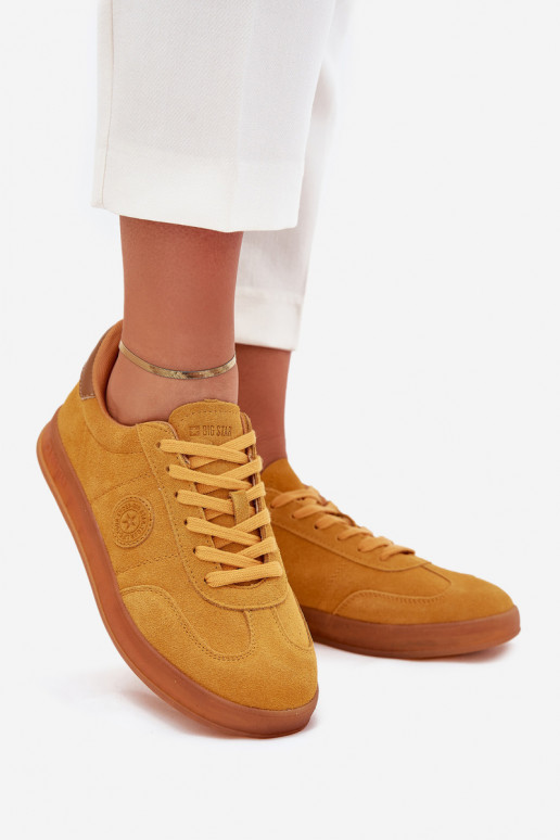 en daim Chaussures modèle baskets Féminin Big Star RR274846 HI-POLY SYSTEM couleur jaune