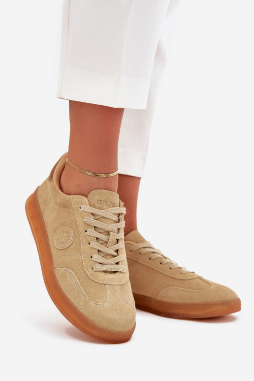 en daim Chaussures modèle baskets Féminin Big Star RR274849 HI-POLY SYSTEM beige