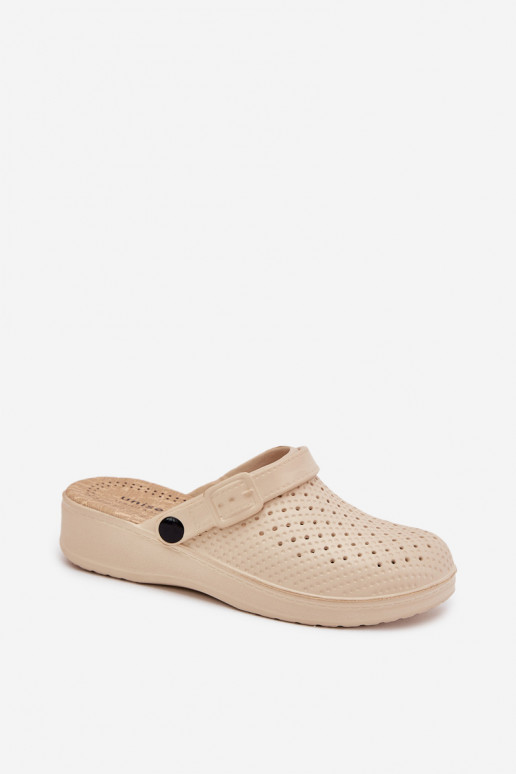 Pantoufles légères Chaussons Sabots Féminin beige Faylina