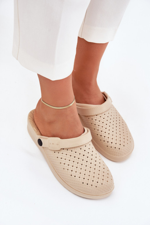Pantoufles légères Chaussons Sabots Féminin beige Faylina