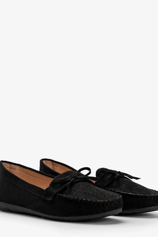 Mocassins noirs avec motif découpé Maura