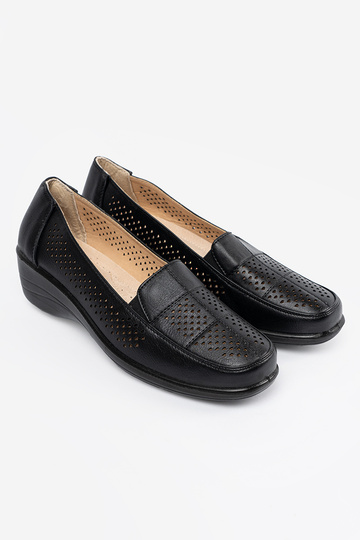 couleur noire ajouré chaussures de femme