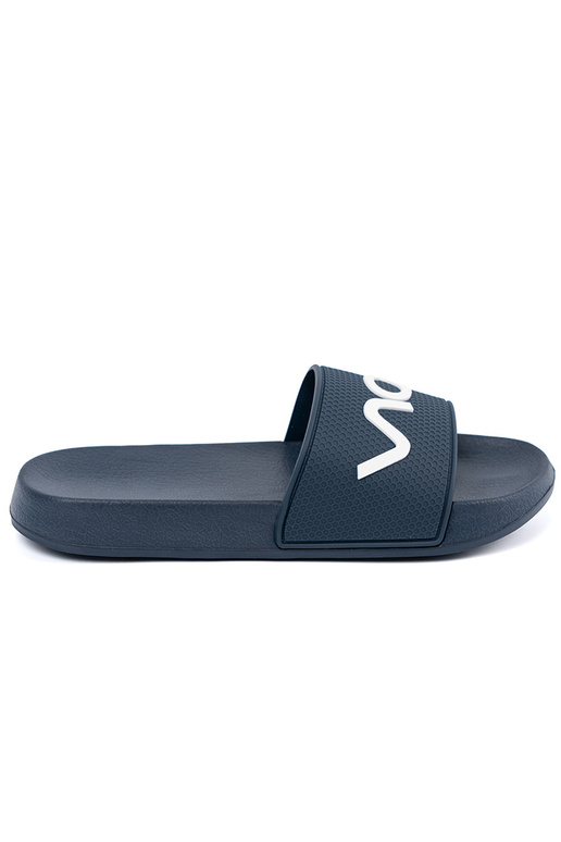 Dunkelblau Hausschuhe mit einer Notiz Dunkelblau Hausschuhe mit einer Notiz