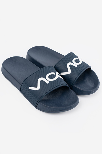 bleu foncé Chaussons avec une note