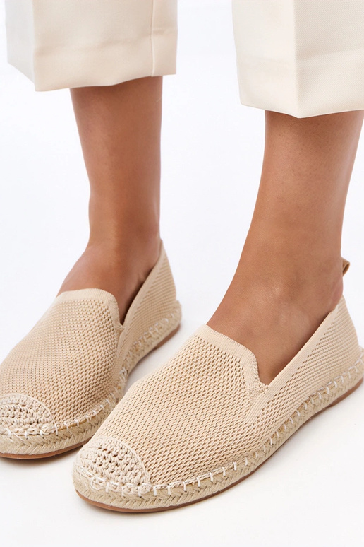 Beige Espadrilles mit Plateau Luna