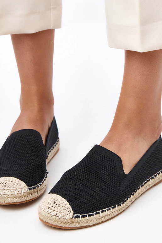 Espadrilles noires à plateforme Luna