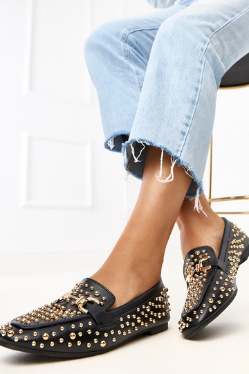 Mocassins noirs décorés de... 2