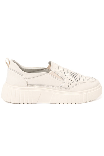 chaussures Peau avec une plateforme beż 2