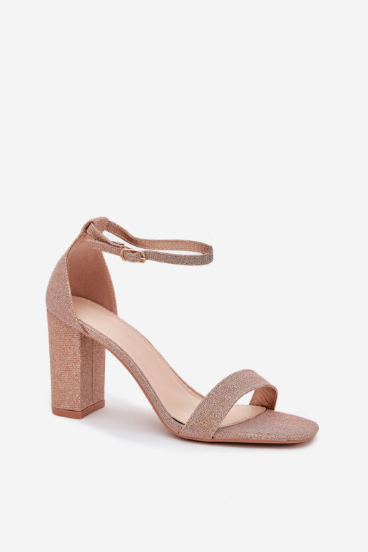 avec éclat Sandales à talons hauts pour femme couleur or rose Kavina