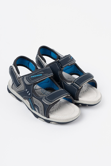 des sandales de garçon Velcro couleur bleue