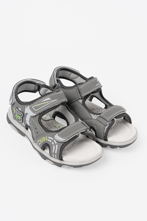 Jungen Sandalen Klettverschluss graue Farbe Jungen Sandalen Klettverschluss graue Farbe