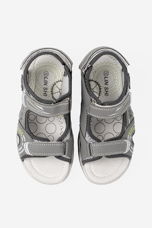 Jungen Sandalen Klettverschluss graue Farbe Jungen Sandalen Klettverschluss graue Farbe