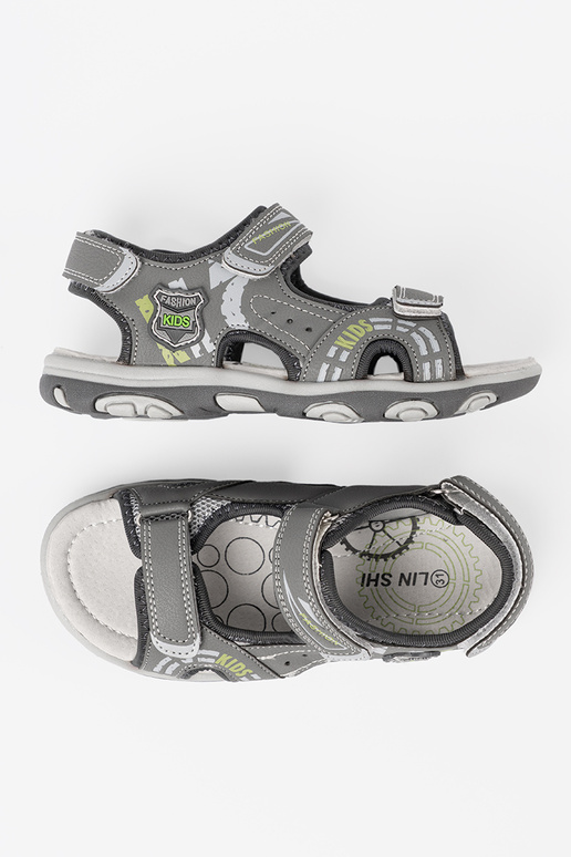 Jungen Sandalen Klettverschluss graue Farbe Jungen Sandalen Klettverschluss graue Farbe