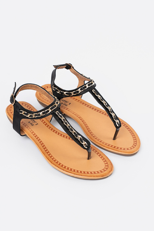 sandalen z ozdobnym łańcuszkiem vlak