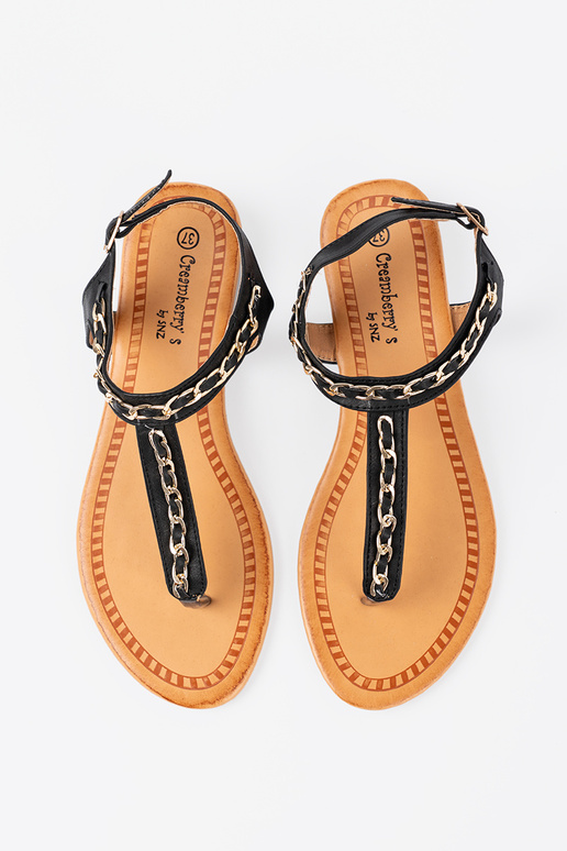 sandalen z ozdobnym łańcuszkiem vlak