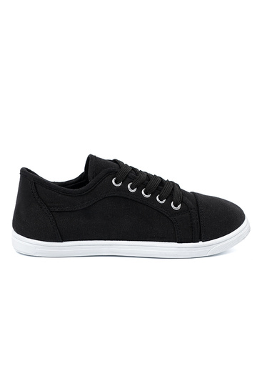 chaussures décontractées couleur noire lacé 2