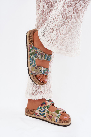 À motifs Pantoufles pour femmes avec une plateforme avec boucles Lee Cooper LCDANS-25-35-3480L Couleurs différentes