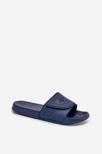 Heren slippers met klittenbandsluiting 4FMM00FFLIM091-31S in donkerblauw