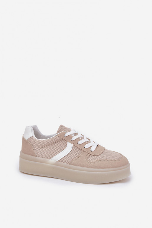Faible Chaussures modèle baskets Féminin avec une plateforme beige Telmira