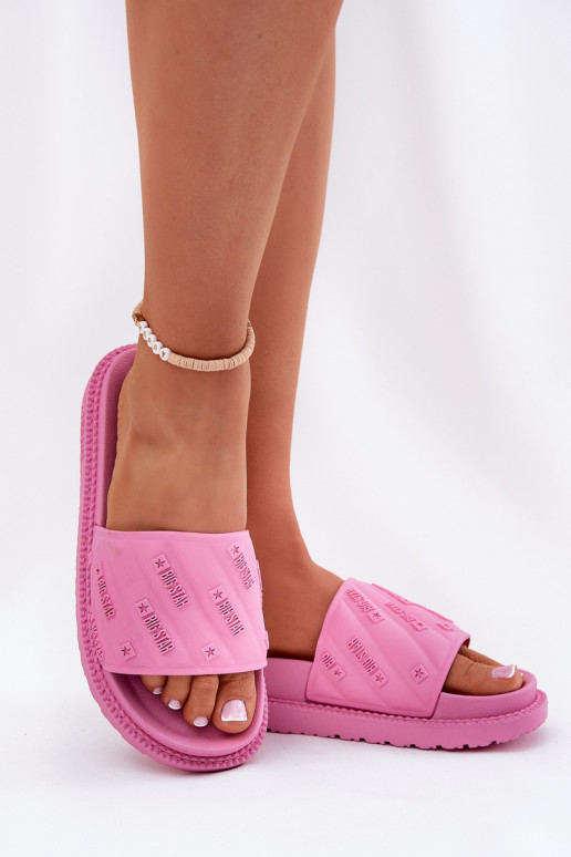 Damespantoffels met platform Big Star RR274A541 roze