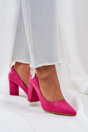 Chaussures à talons hauts en daim écologiqueoÀe couleur rose Florena