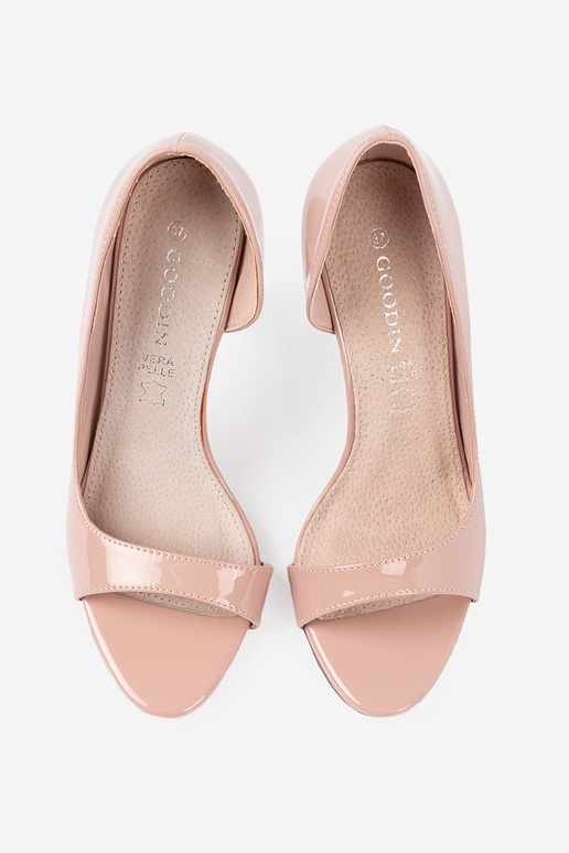 mit Lackeffekt High Heels open toe mit Lackeffekt High Heels open toe