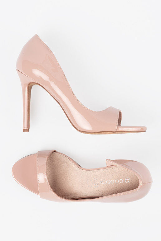 mit Lackeffekt High Heels open toe mit Lackeffekt High Heels open toe