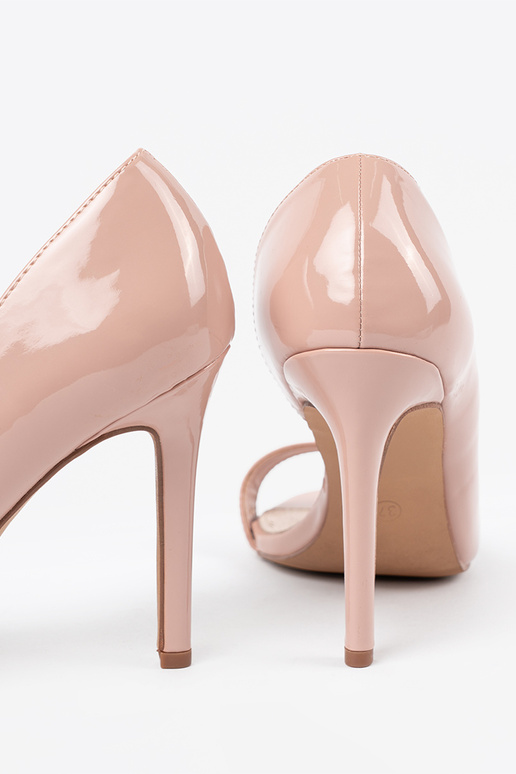 mit Lackeffekt High Heels open toe mit Lackeffekt High Heels open toe