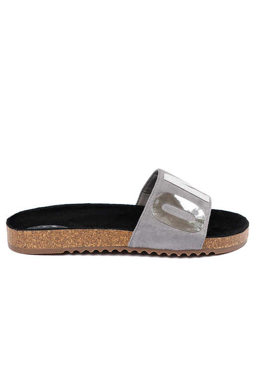 Hausschuhe z metallischm naDruckeniem ONE