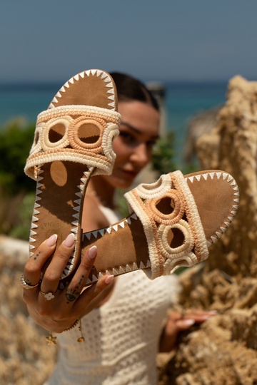 Chaussons en crochet à...