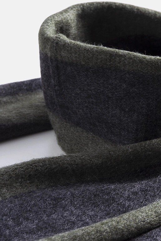 Écharpe verte-grise avec franges Lana Écharpe verte-grise avec franges Lana