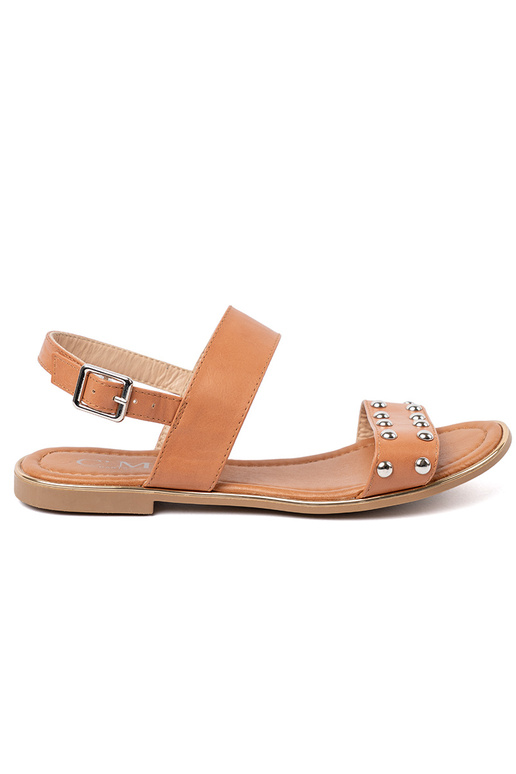 Karamellfarbe Sandalen INohnung ze Silbermi ćZuiekami Karamellfarbe Sandalen INohnung ze Silbermi ćZuiekami