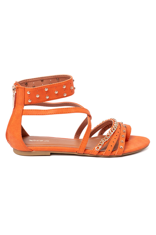 orange Farbe Sandalen boho mit Nieten orange Farbe Sandalen boho mit Nieten