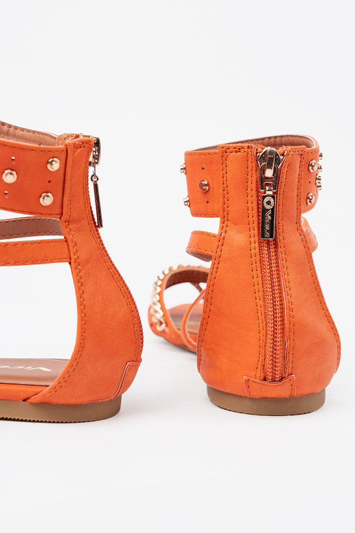 orange Farbe Sandalen boho mit Nieten orange Farbe Sandalen boho mit Nieten